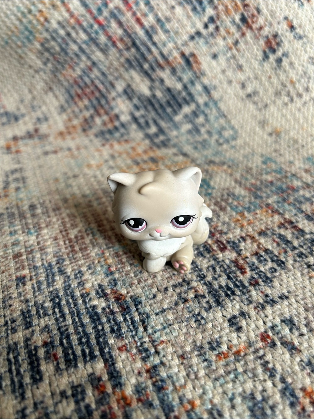LPS Littlest Pet Shop Gray & White Persian Cat #263